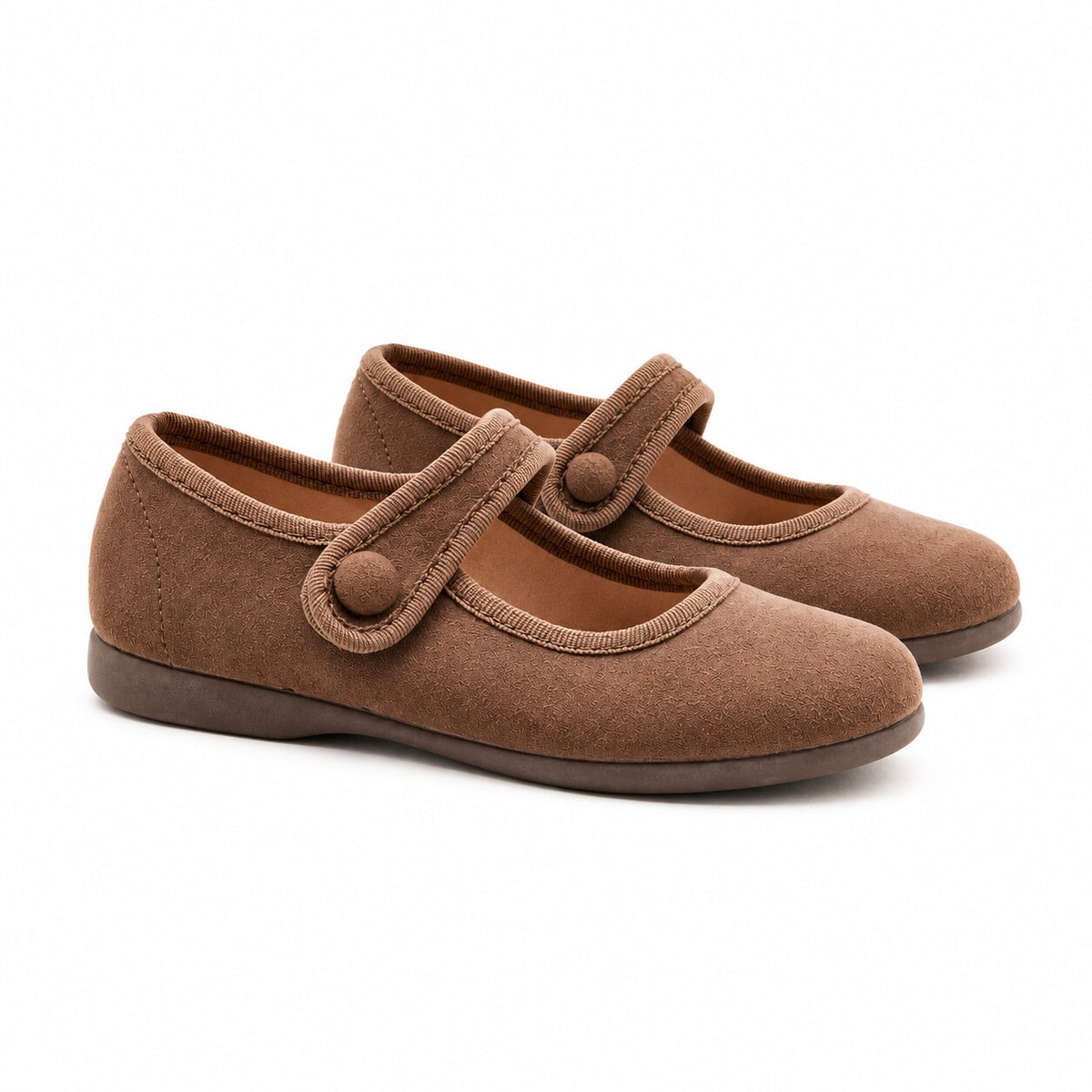 TOKOLATE NIÑA ZAPATO MERCEDITA BOTON 1144-02