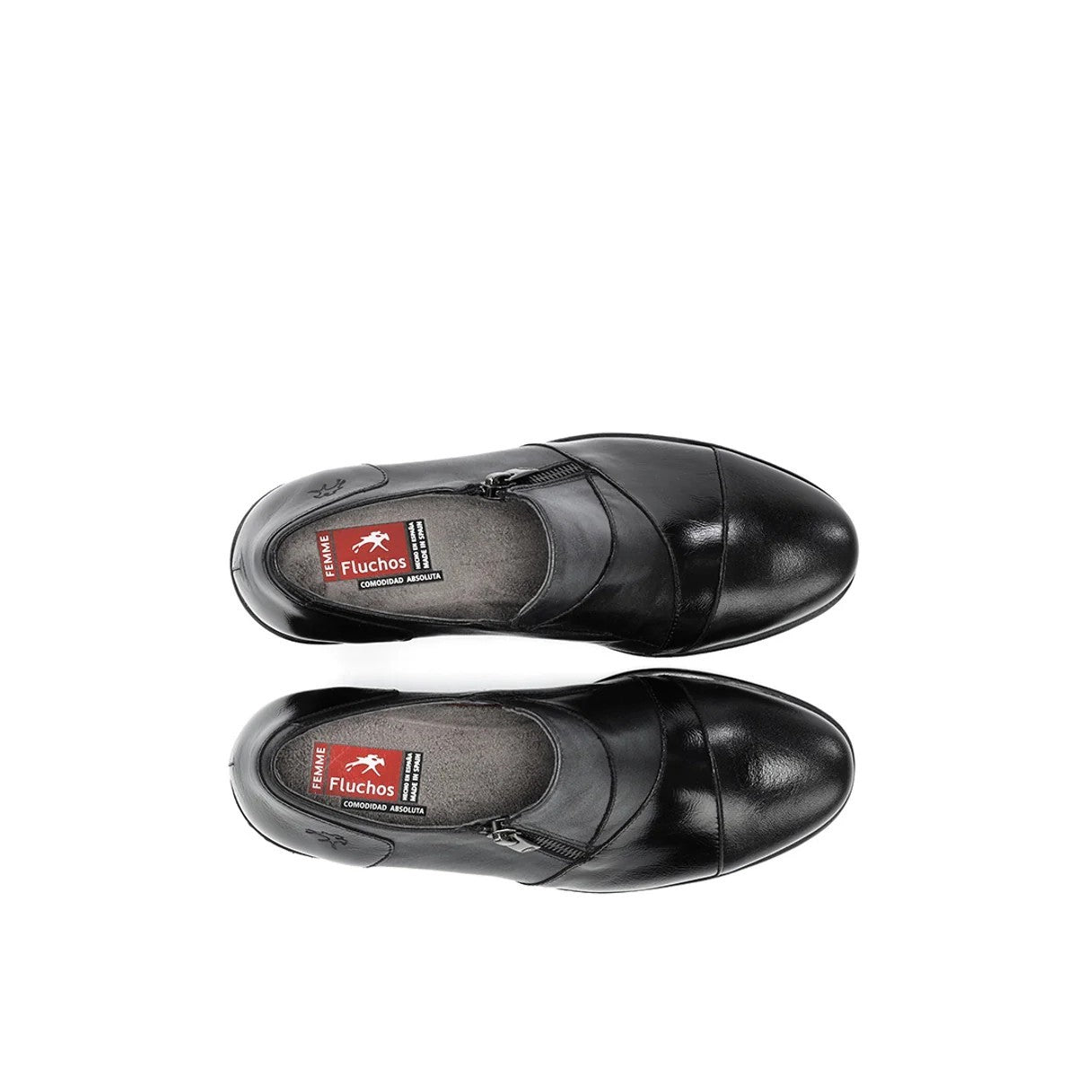 FLUCHOS MUJER ZAPATOS ABOTINADOS PIEL TACON BAJO F1802