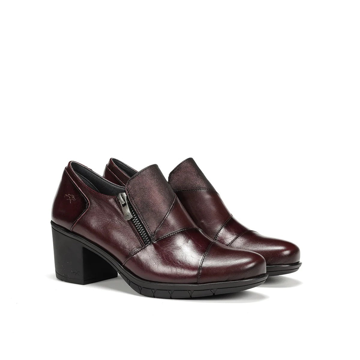 FLUCHOS MUJER ZAPATOS ABOTINADOS PIEL TACON BAJO F1802