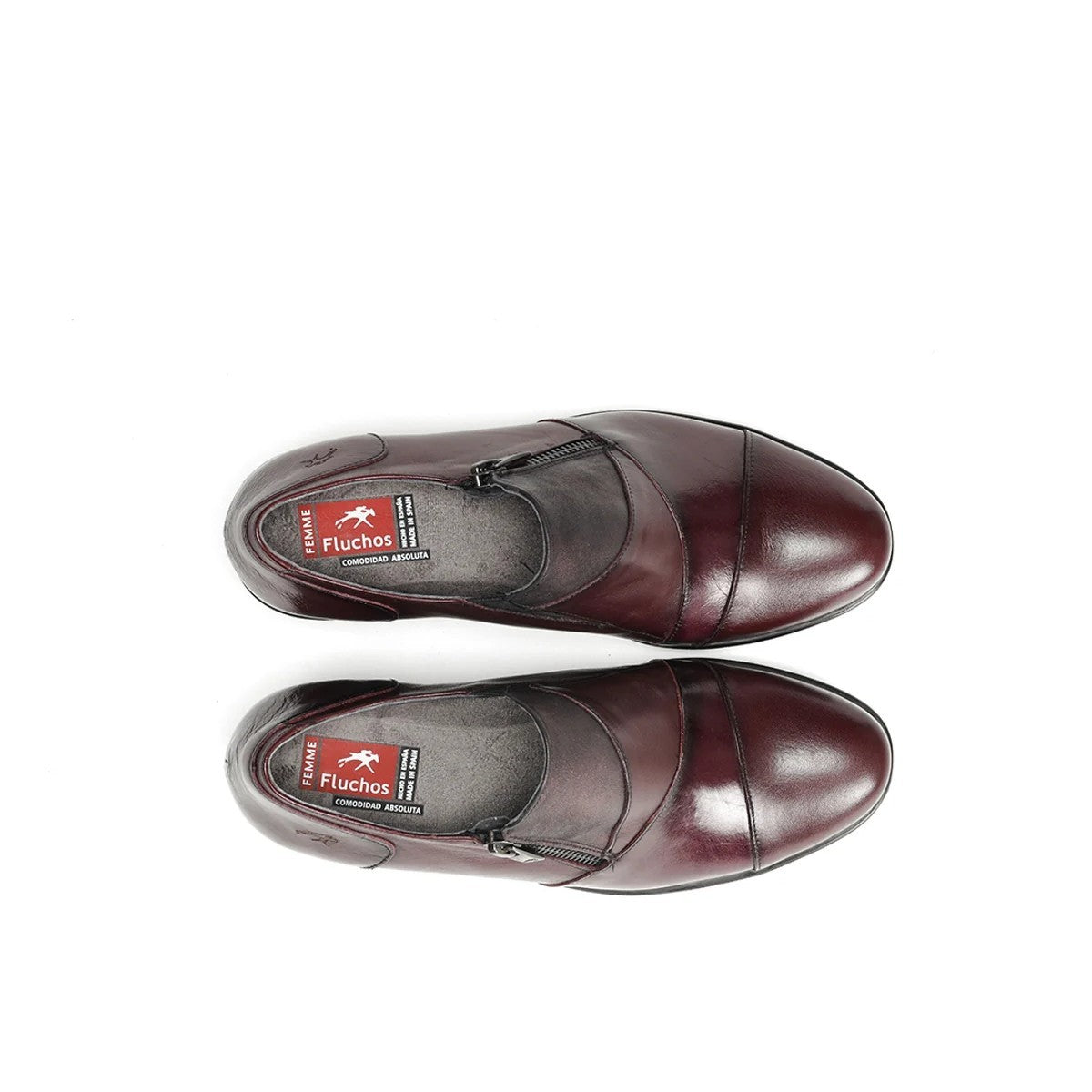 FLUCHOS MUJER ZAPATOS ABOTINADOS PIEL TACON BAJO F1802
