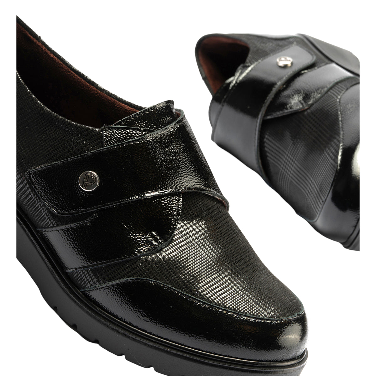 PITILLOS MUJER ZAPATO CONFORT CUÑA VELCRO 11520