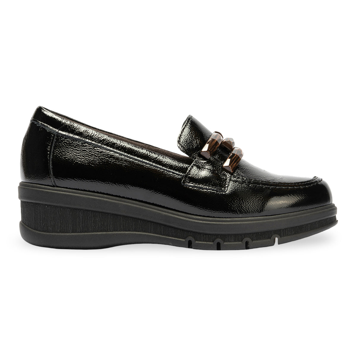 PITILLOS MUJER MOCASIN CHAROL ADORNO 11541