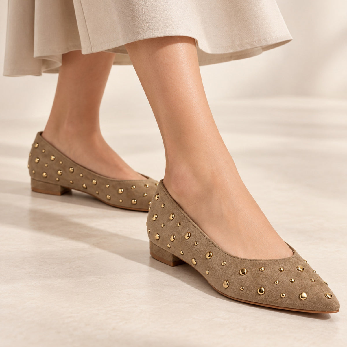 DOSPIES MUJER ZAPATO VESTIR TACON BAJO TACHAS 262005