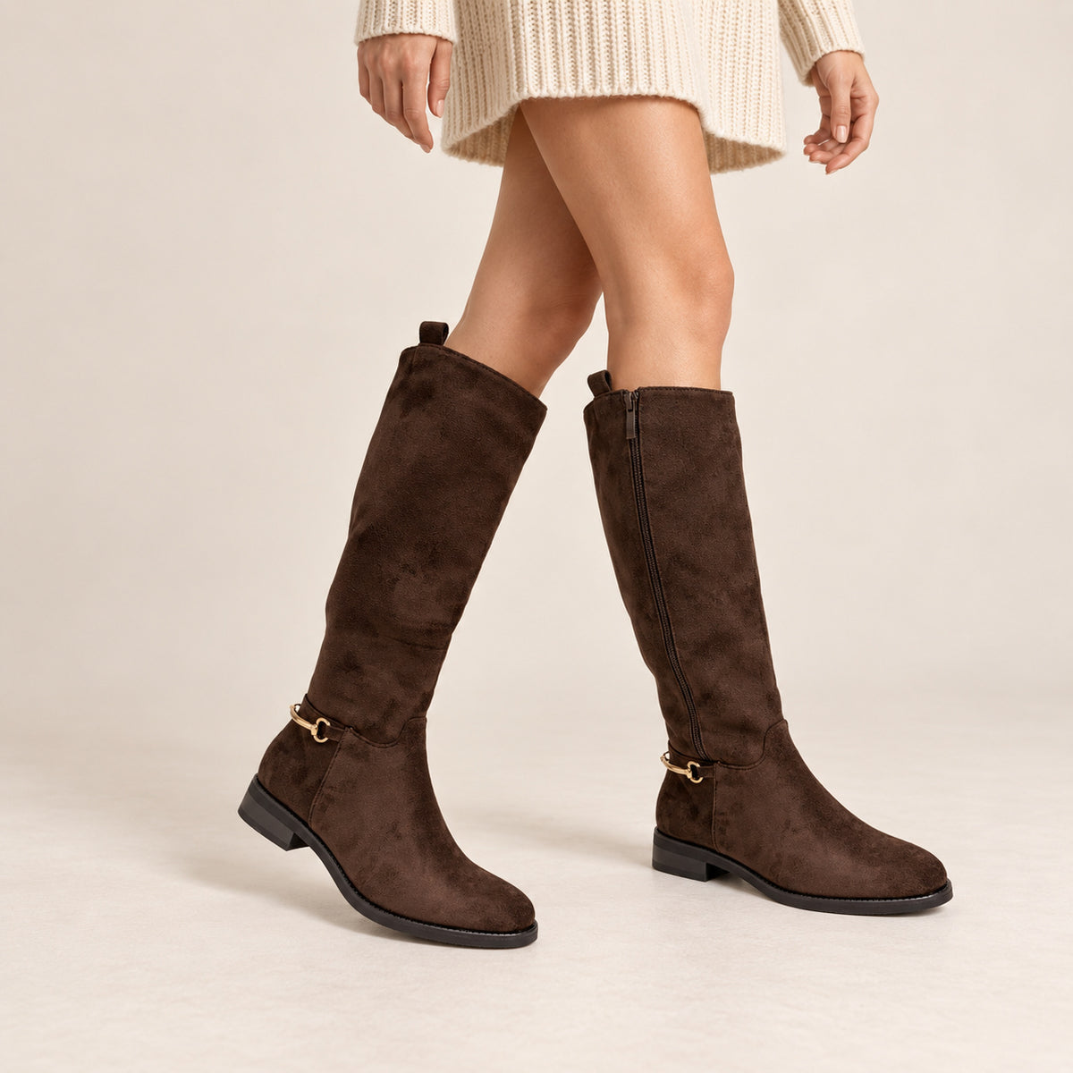 DOSPIES MUJER BOTA ALTA CASUAL PLANA 262042