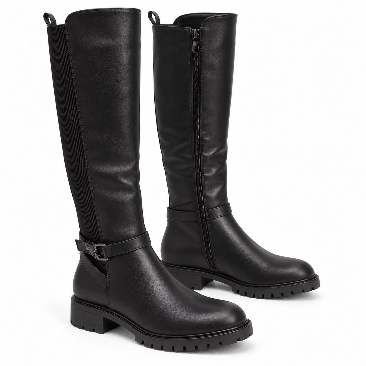 DOSPIES MUJER BOTA ALTA ELASTICA PLANA