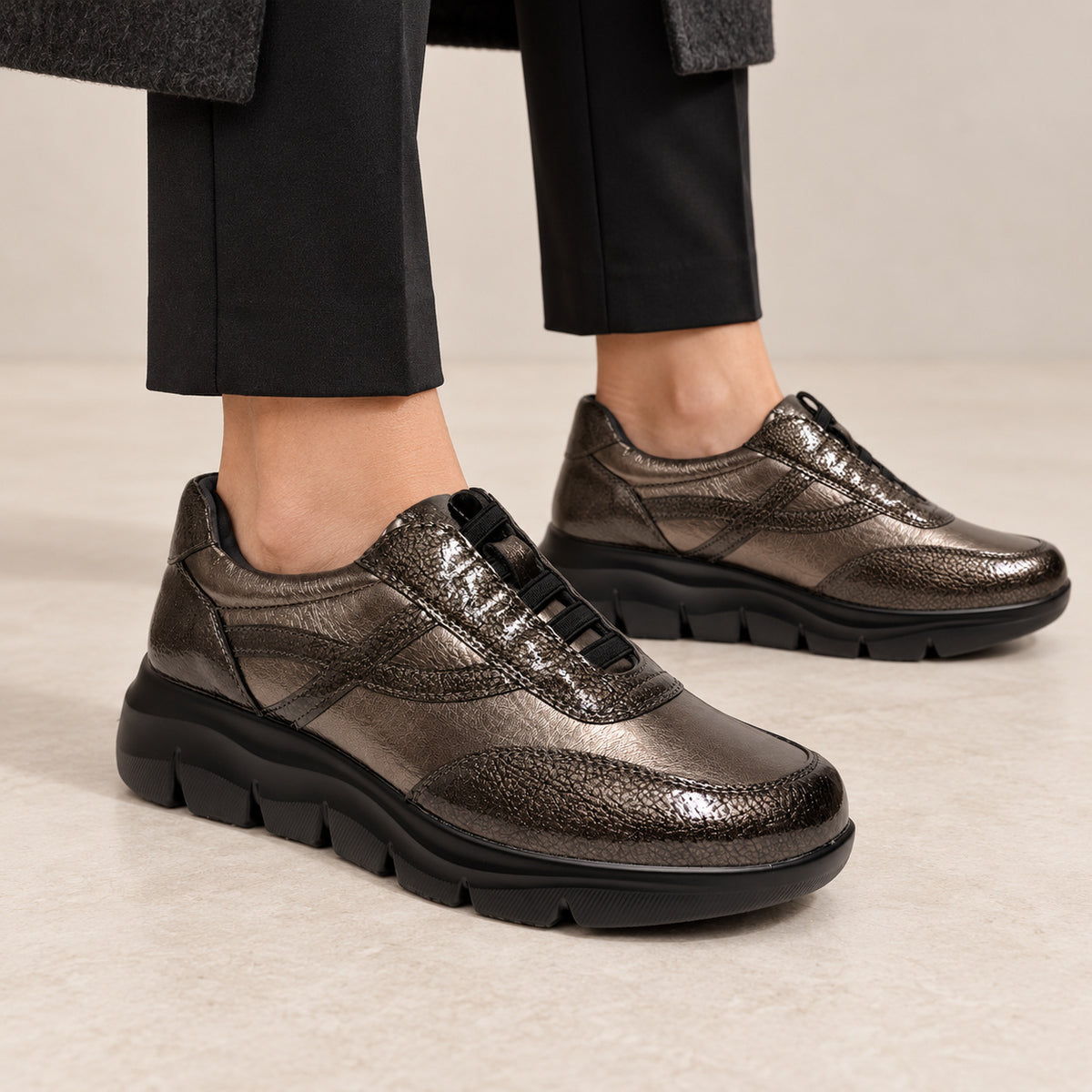 DOSPIES MUJER ZAPATOS CUÑA SPORT CORDÓN ELÁSTICO