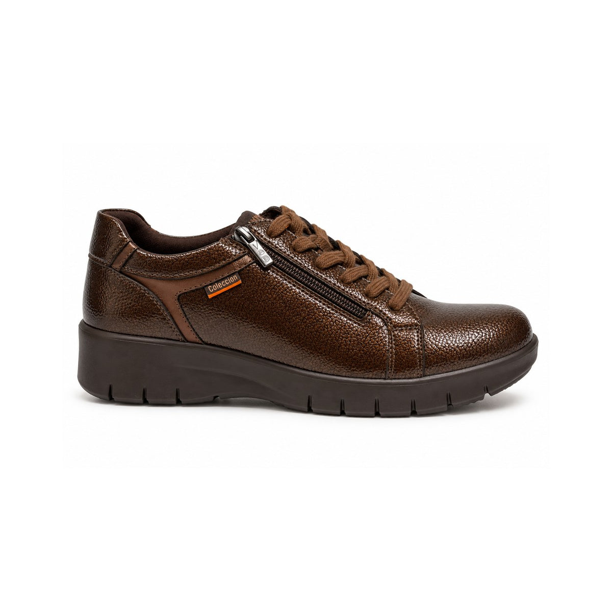 DOSPIES MUJER ZAPATOS CASUAL CUÑA CREMALLERA LATERAL