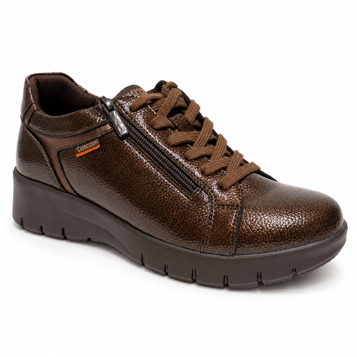 DOSPIES MUJER ZAPATOS CASUAL CUÑA CREMALLERA LATERAL