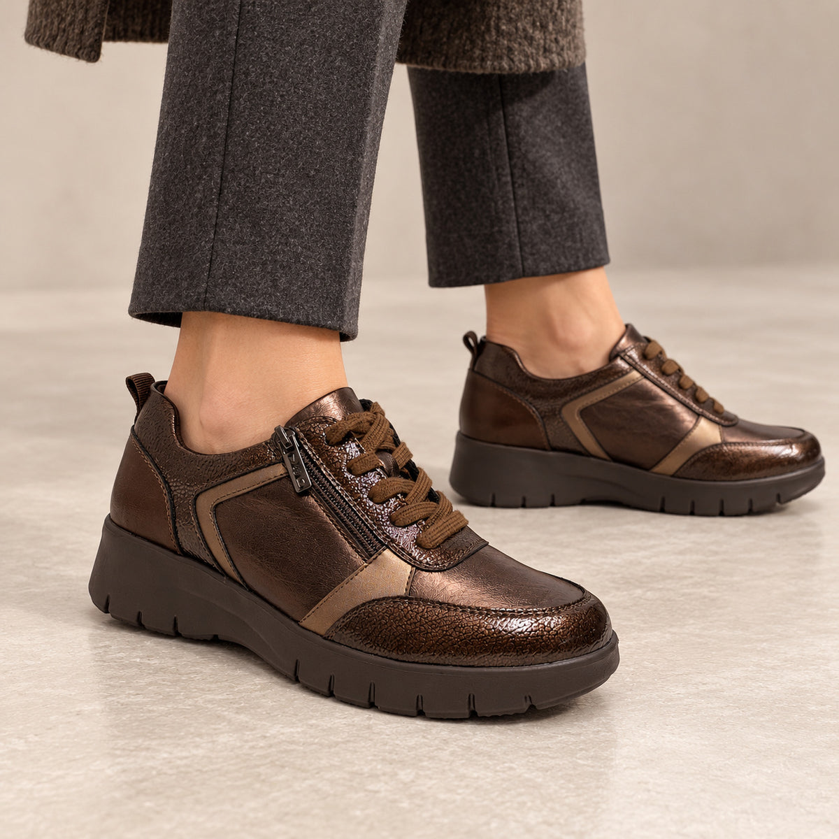 DOSPIES MUJER ZAPATOS SPORT CREMALLERA LATERAL