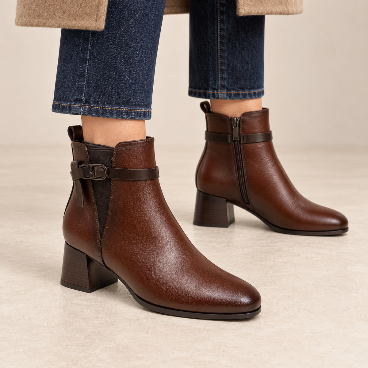 DOSPIES MUJER BOTIN CASUAL TACON ANCHO