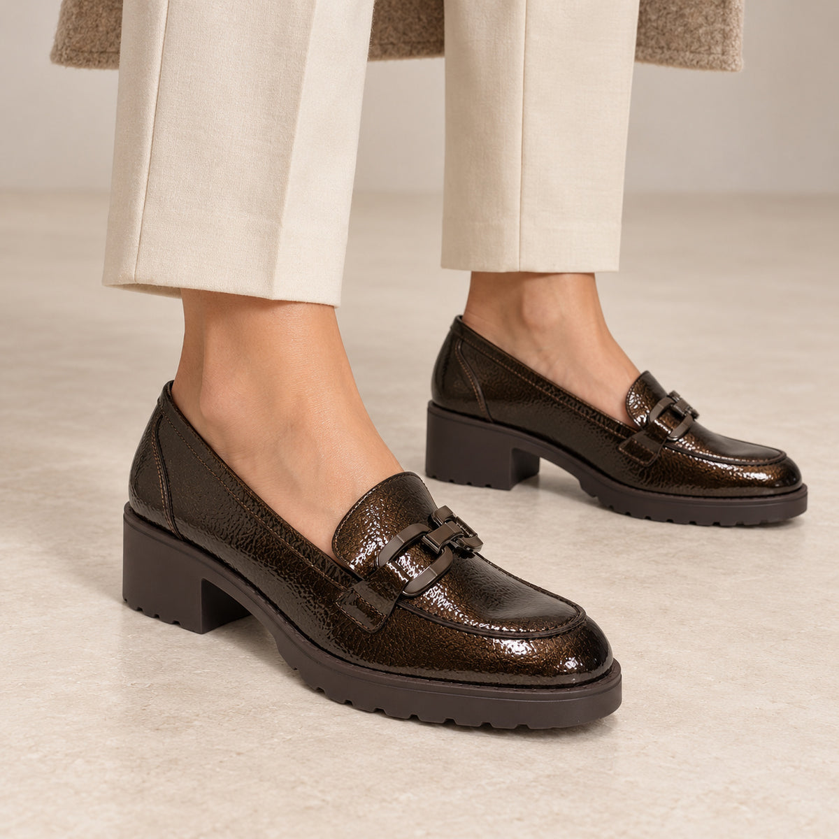 DOSPIES MUJER ZAPATOS MOCASINES TACÓN