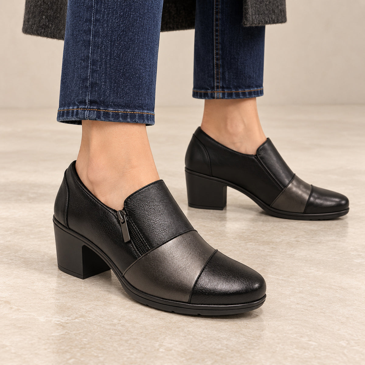 DOSPIES MUJER ZAPATOS ABOTINADOS TACÓN