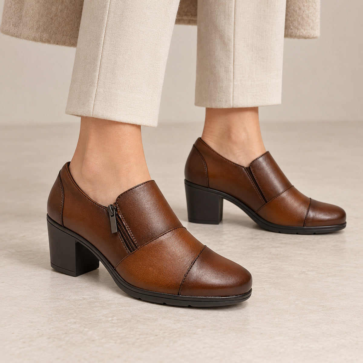 DOSPIES MUJER ZAPATOS ABOTINADOS TACÓN