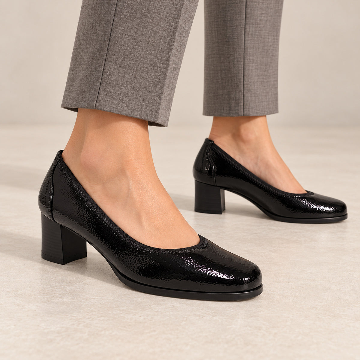 DOSPIES MUJER ZAPATOS SALÓN CHAROL CON TACÓN