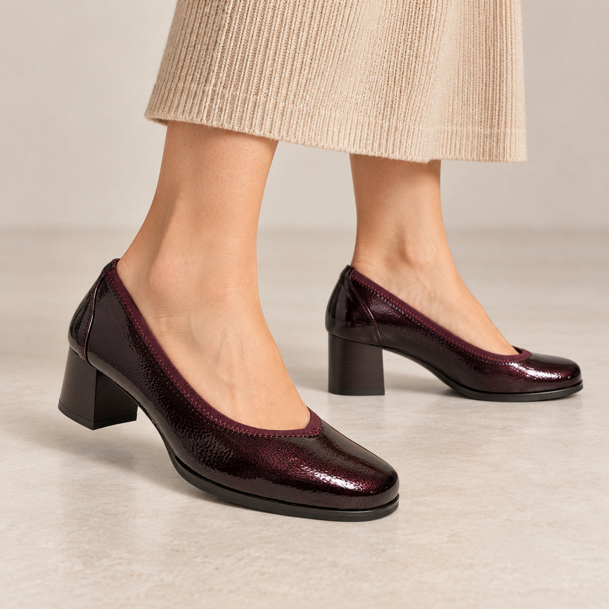 DOSPIES MUJER ZAPATOS SALÓN CHAROL CON TACÓN
