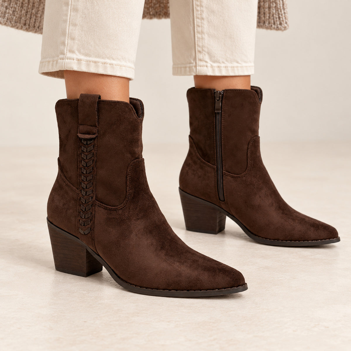 DOSPIES MUJER BOTIN COUNTRY TACON MEDIO TRENZA